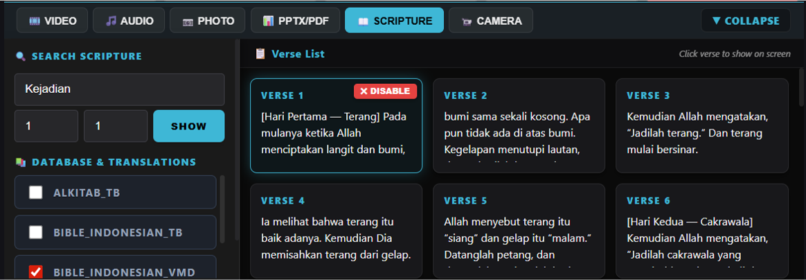 ShowLyrics scripture library