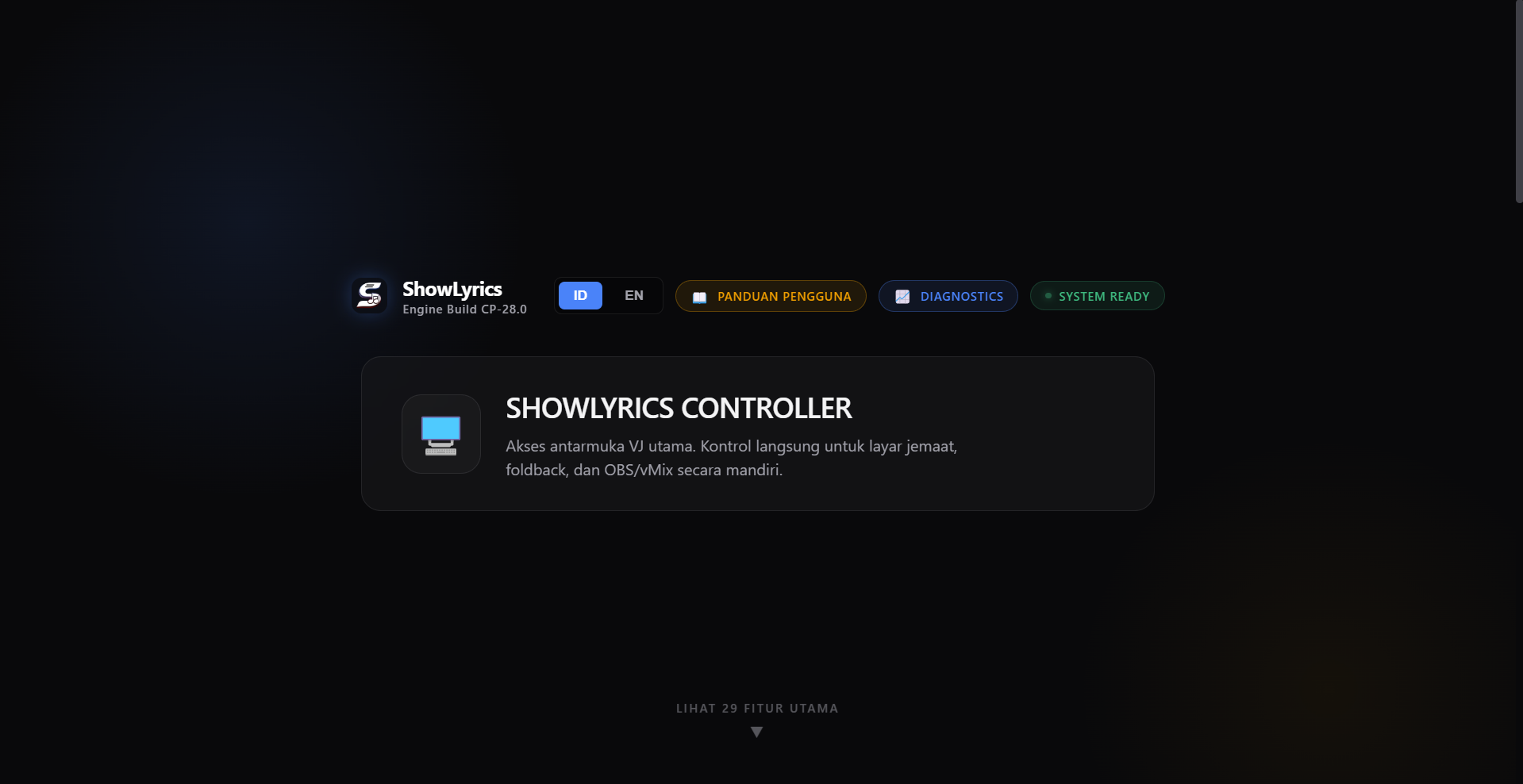 ShowLyrics splash screen — startup